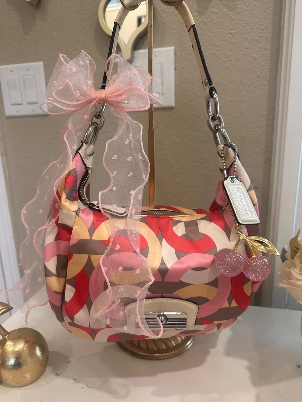 Coach Colorful Geometric Shoulder Bag
